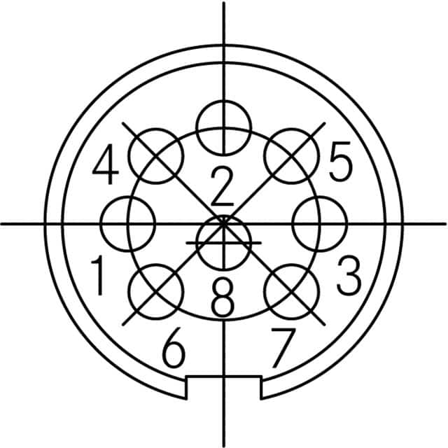 C091 11H008 000 2 Amphenol Tuchel Industrial  Alloggiamenti per connettori circolari
